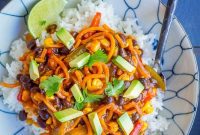 Sweet Potato Noodle Enchilada Bowls