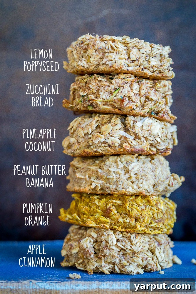 6 Healthy Naturally Sweetened Breakfast Cookie Ideas 2 Delicious and healthy naturally sweetened breakfast cookies stacked on a plate
