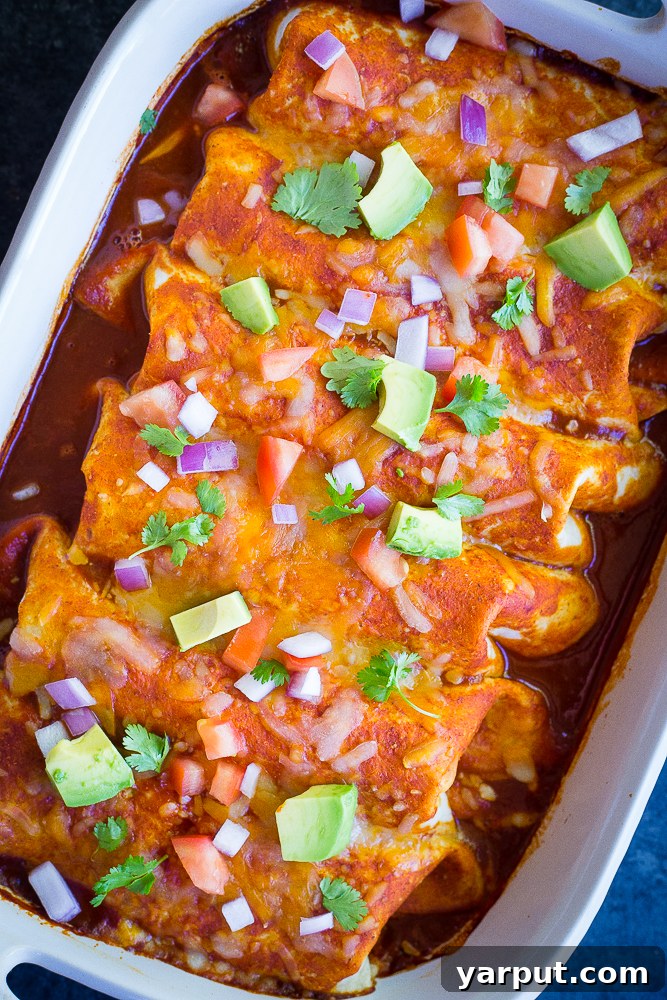 Smothered Baked Veggie Burritos 3 Fresh Ingredients for Vegetarian Enchilada Burritos