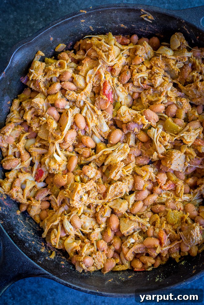 Jackfruit and Pinto Bean Taquito Ingredients on a cutting board