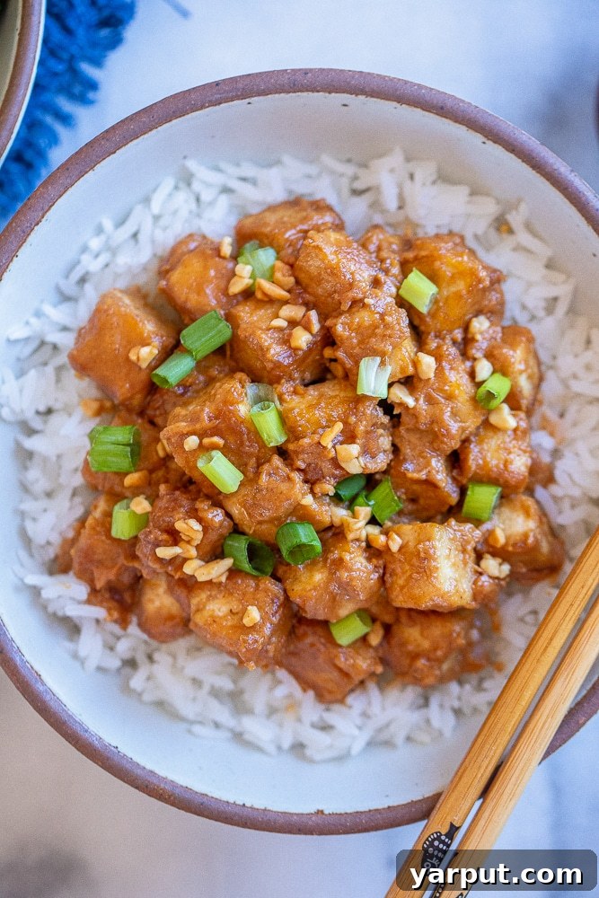 35 Wholesome Plant Based Gluten Free Dinner Recipes 14 Delicious Peanut Butter Tofu with a rich sauce.