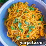 Garlic Parmesan Sweet Potato Noodles