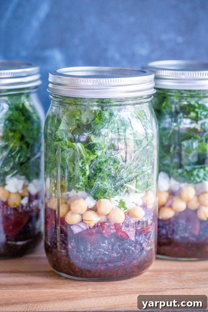 Roasted Beet & Chickpea Black Rice Power Bowls 5 Roasted Beet, Chickpea and Black Rice Meal Prep Salads - These healthy and delicious salads are easy to prep and are great to have around for a quick and easy lunch! Make them on Sunday and have lunch for four days! Gluten free too!