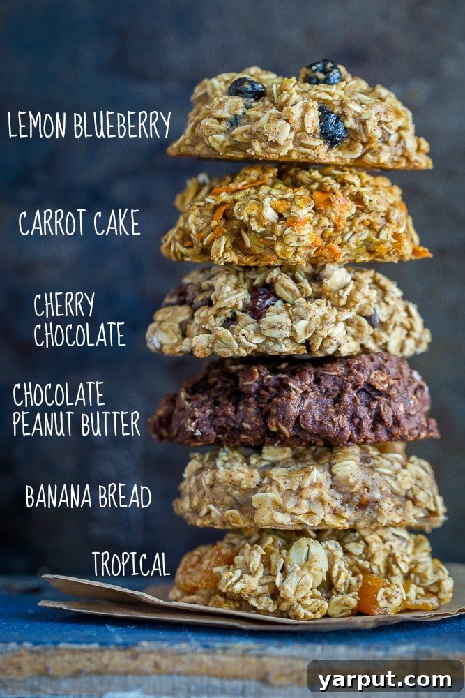Top 10 Reader Favorite Recipes of 2017 3 A collection of healthy make-ahead breakfast cookies in various flavors.