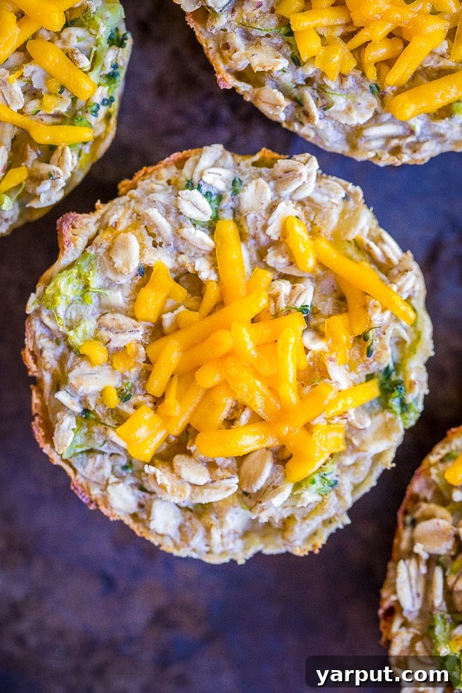 Savory Oatmeal Kupaları: 6 Önceden Hazırlanabilen Sağlıklı Yemek Tarifi 6 Broccoli Cheddar - These Make Ahead Savory Baked Oatmeal Cups are perfect if you're looking for a savory vegan breakfast recipe that's easy to make and great for meal prep! There's six different flavors so you'll never get bored! They're also perfect for an afternoon snack or light lunch! Gluten free too!