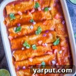 Easy Spaghetti Squash and Black Bean Enchiladas