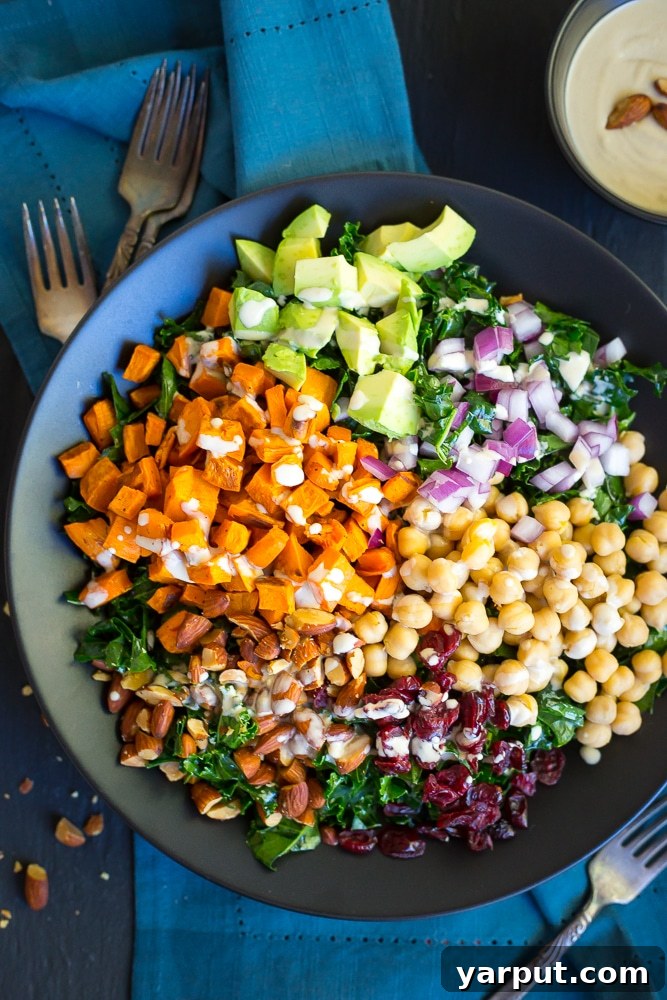 46 Mouthwatering Soy-Free Vegan Dinners 41 Chopped Kale Power Salad with Lemon Tahini Dressing, a healthy and invigorating vegan salad.