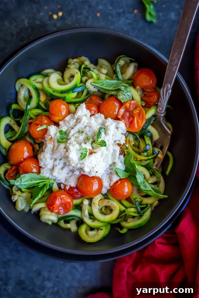 Quick & Delicious: 5-Ingredient Vegetarian Dinners 13 A bowl of quick 15-minute zucchini noodle lasagna, deconstructed and easy to make.