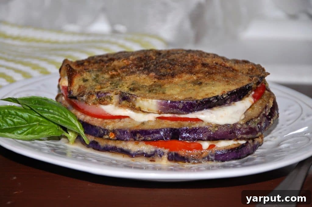 Quick & Delicious: 5-Ingredient Vegetarian Dinners 14 Elegant pesto eggplant stacks layered with fresh ingredients.