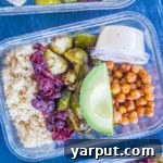 Roasted Brussels Sprout and Chickpea Meal Prep Bowls