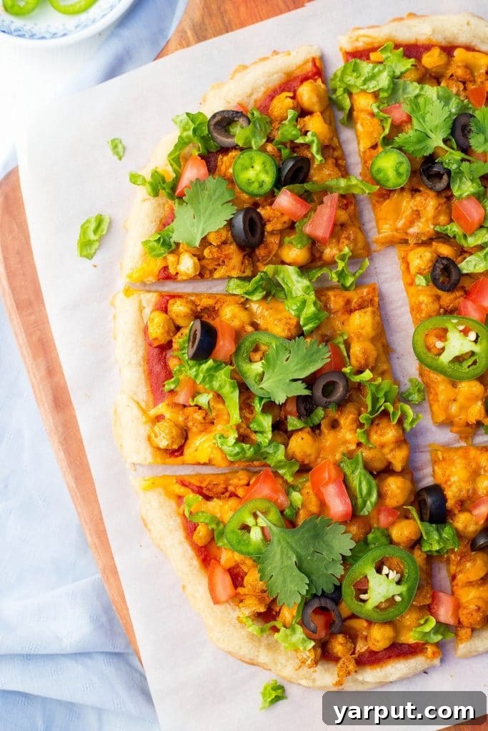20 Delicious Vegetarian Dinner Ideas 21 Smashed Chickpea Taco Pizza