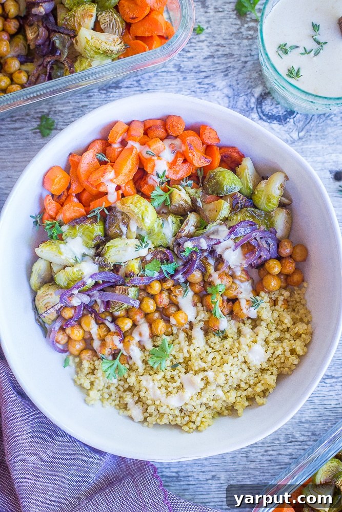 20 Delicious Vegetarian Dinner Ideas 5 Roasted Vegetable and Chickpea Bowls