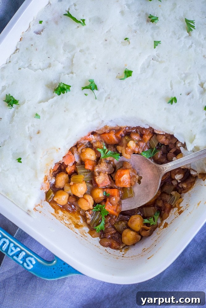 20 Delicious Vegetarian Dinner Ideas 7 BBQ Shepherds Pie with Chickpeas and Lentils