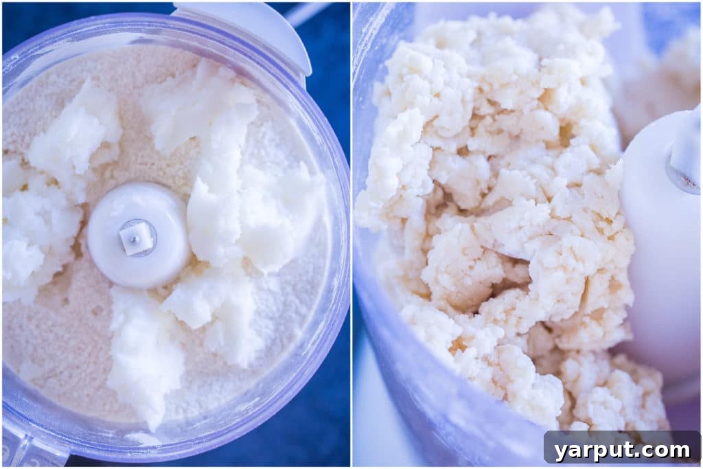 Preparing dry ingredients for coconut oil pie crust in a bowl