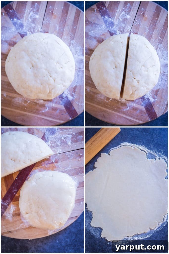 Mixing coconut oil with flour in a food processor for pie dough