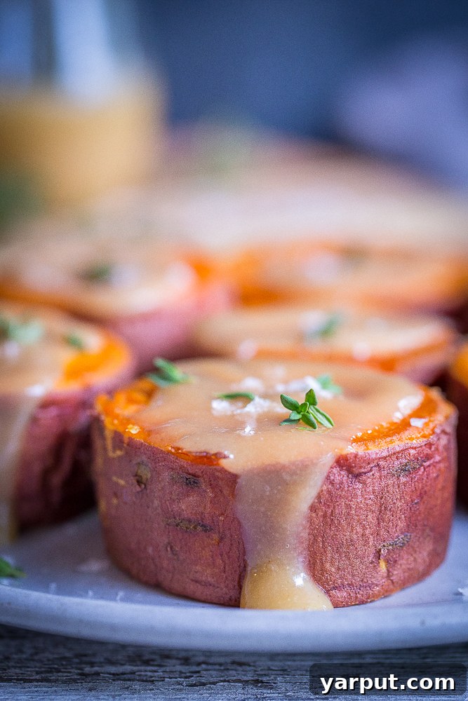 67 Vegan Holiday Recipes: Appetizers, Side Dishes, Salads, Main Courses, and Desserts 20 Roasted Sweet Potatoes with Tahini Maple Butter