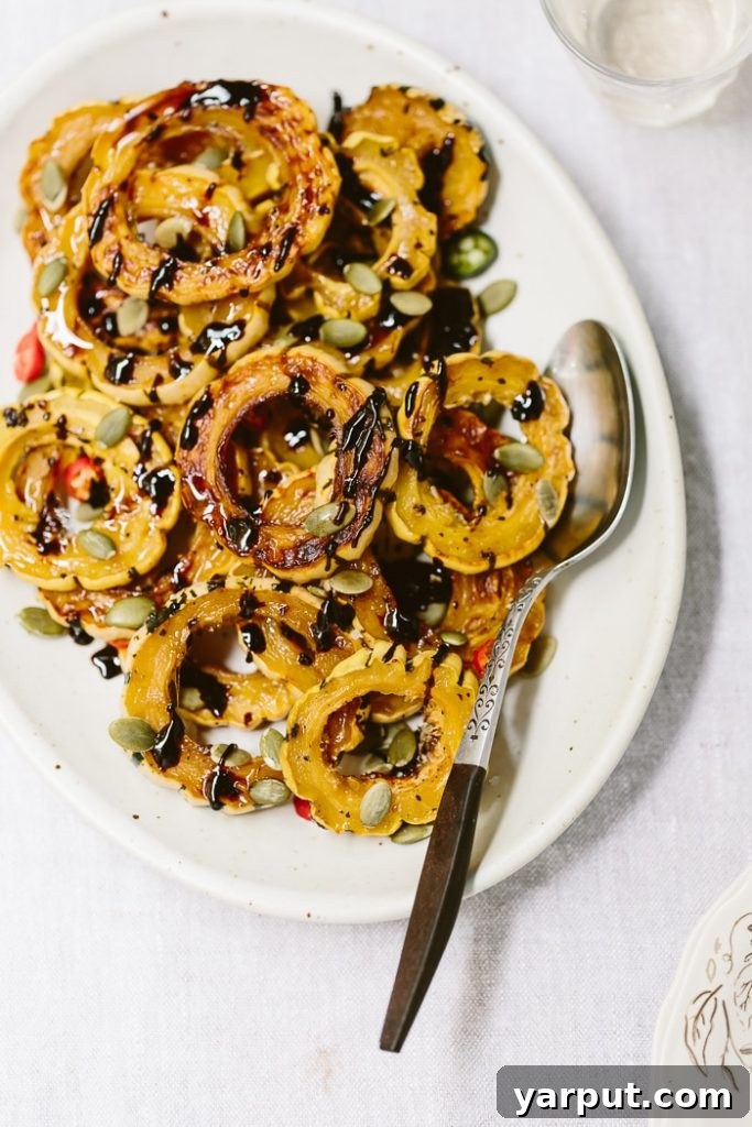67 Vegan Holiday Recipes: Appetizers, Side Dishes, Salads, Main Courses, and Desserts 29 Easy Roasted Delicata Squash slices