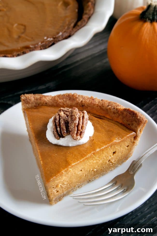 67 Vegan Holiday Recipes: Appetizers, Side Dishes, Salads, Main Courses, and Desserts 61 Paleo Vegan Pumpkin Pie with a slice removed