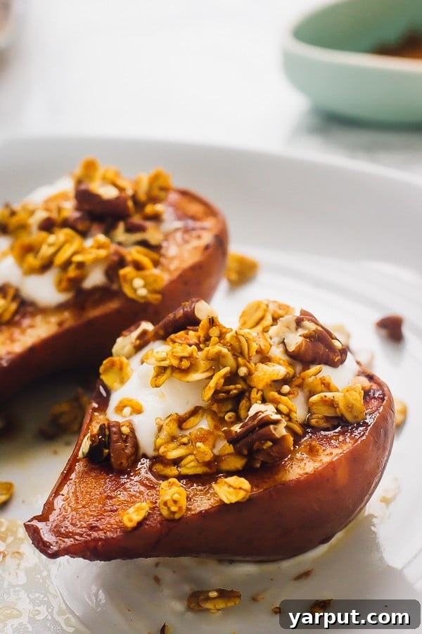 67 Vegan Holiday Recipes: Appetizers, Side Dishes, Salads, Main Courses, and Desserts 68 Cinnamon Baked Pears with a drizzle of syrup