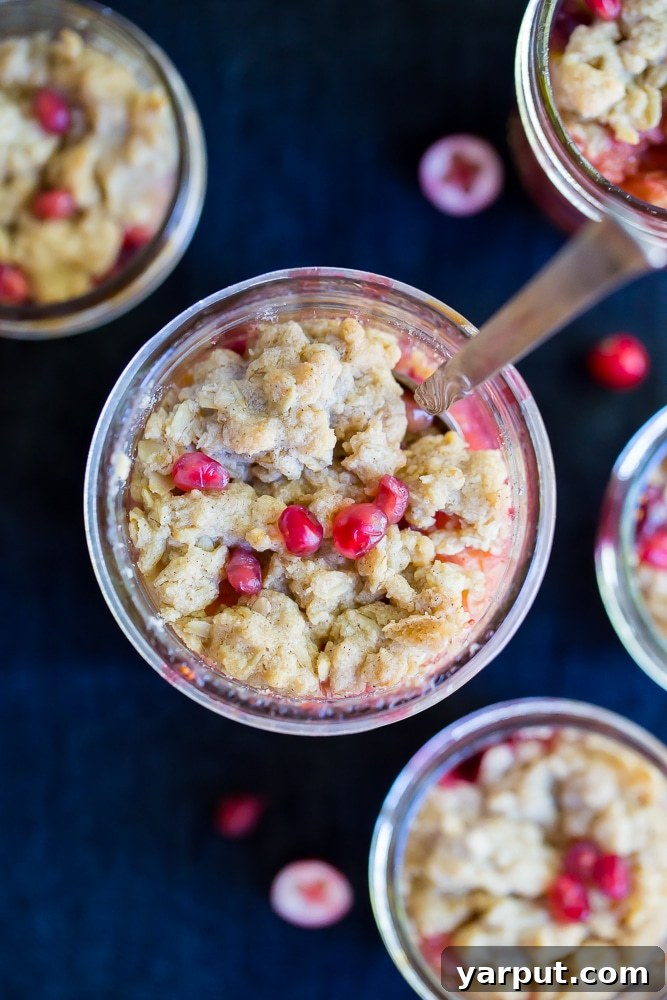 67 Vegan Holiday Recipes: Appetizers, Side Dishes, Salads, Main Courses, and Desserts 69 Apple Cranberry Pomegranate Crisps with Brown Sugar Teff Streusel