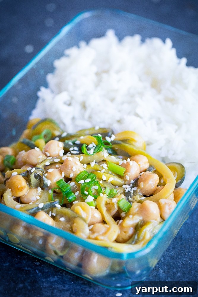 16 Delicious Vegan Lunch Prep Ideas 15 Vegan 30 Minute Orange Ginger Zucchini Noodle Chickpea Bowls