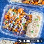 Roasted Sweet Potato and Chickpea Meal Prep Bowls
