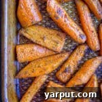 Sheet pan with roasted ranch carrots