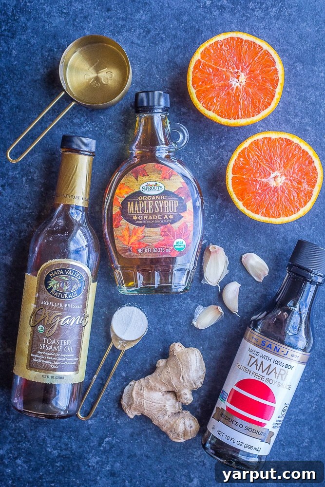 Wholesome Zesty Orange Sauce 3 Ingredients for Healthy Orange Sauce Recipe, fresh garlic, ginger, pure maple syrup