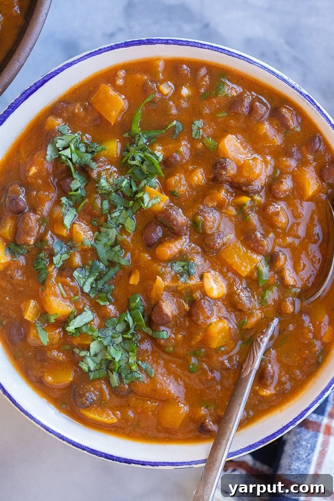 23 Deliciously Hearty Vegetarian Soups 20 Vegetarian Pumpkin Chili with Black Beans, a sweet and savory fall-inspired chili