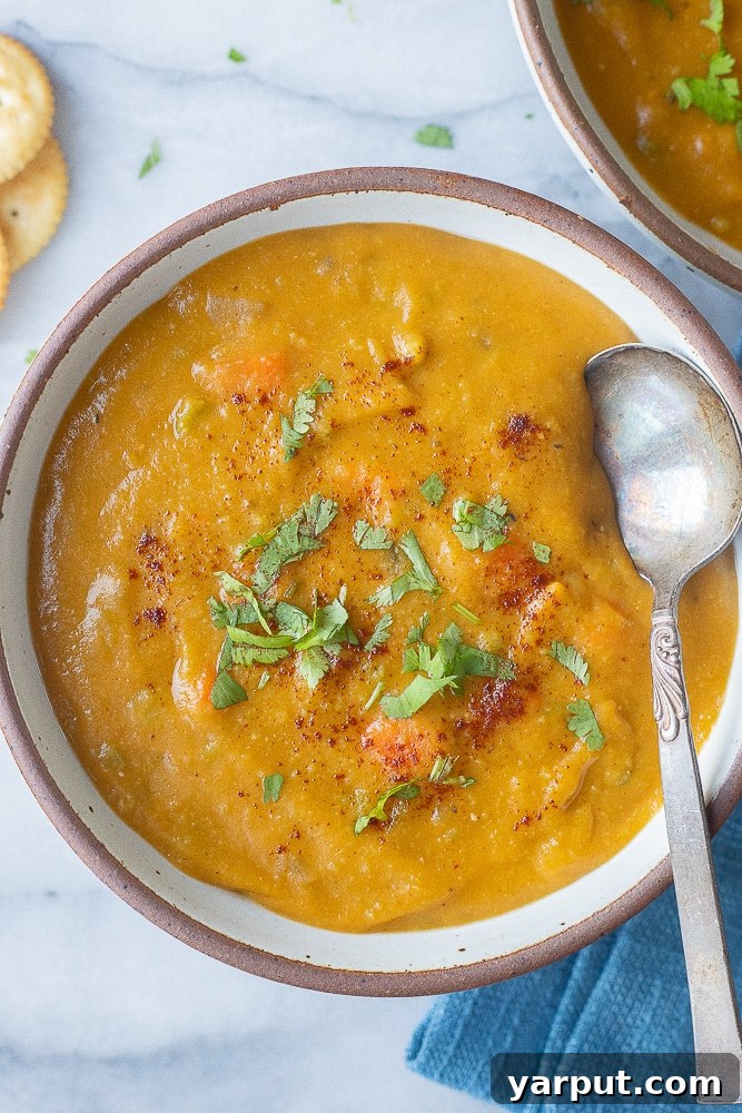 23 Deliciously Hearty Vegetarian Soups 10 Smoky Vegetarian Split Pea Soup, hearty and flavorful with natural smokiness