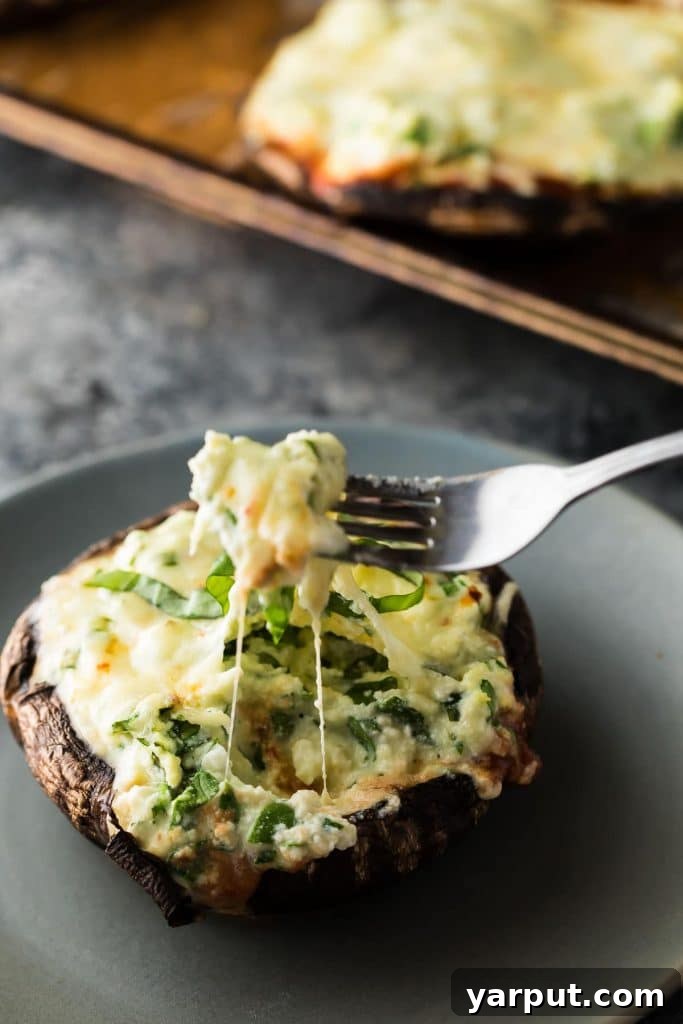 Lasagna Stuffed Portobello Mushrooms