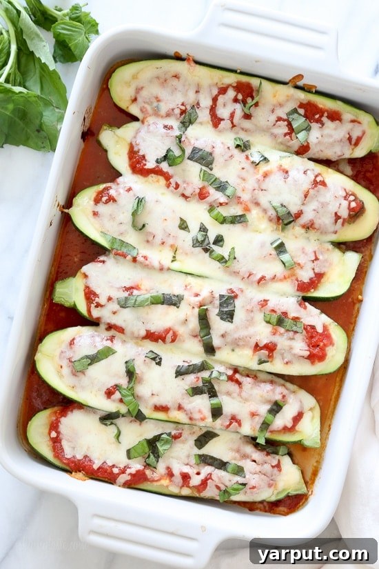 Veggie Lasagna Zucchini Boats