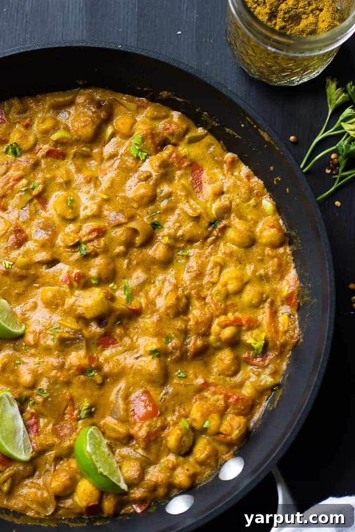 20 Satisfying Vegetarian Weight Watchers Recipes 19 Rich and aromatic Coconut Chickpea Curry from Jessica In The Kitchen, a creamy and satisfying vegan meal. A flavorful and healthy option for Weight Watchers.