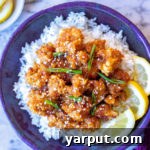 A small image of Sticky Lemon Cauliflower, illustrating the finished dish.