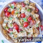 Bruschetta Pasta Salad with Parmesan