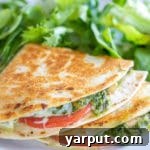 Creamy White Bean Pesto Quesadillas with Fresh Tomato 7 A small image of the Pesto Quesadillas with White Beans and Tomato