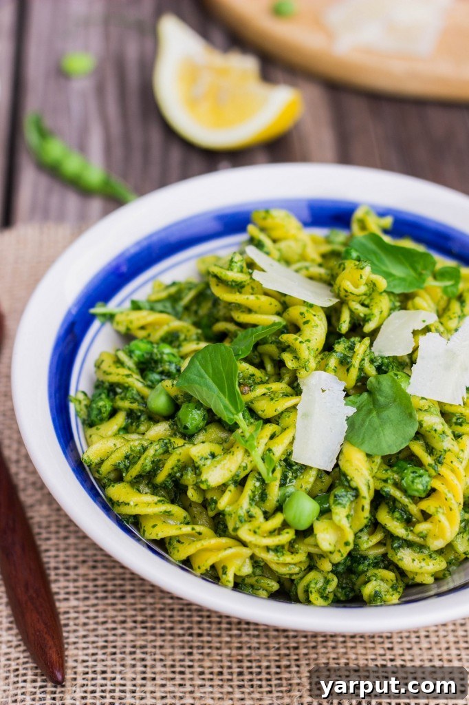 Vibrant Watercress Pesto Pasta with Peas 2 watercress pesto-6125