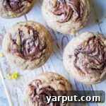 Nutella Swirl Banana Muffin close-up