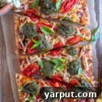 Vegan Tomato Pesto Pizza