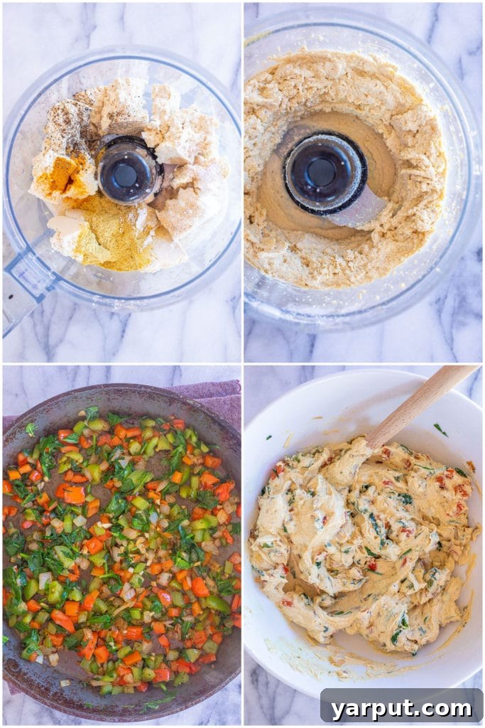 Plant-Based Egg Bites 3 showing how to make this vegan egg cup recipe with step by step photos