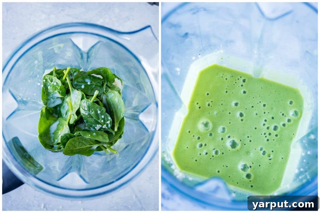 Delicious and Nutritious Green Smoothie for Kids 4 showing how to make a kid friendly green smoothie recipe in a blender, with ingredients being added