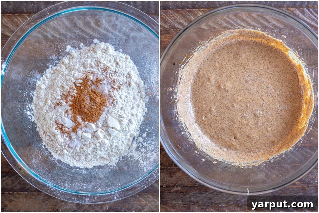 Hearty Maple Chews 3 A visual guide demonstrating the step-by-step process of making chewy maple cookies, from mixing ingredients to forming dough balls.