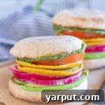 A small image of a vegan breakfast sandwich.