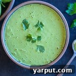 Amazing Green Tahini Sauce in a bowl
