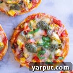 Mini Tortilla Pizzas with Roasted Vegetables