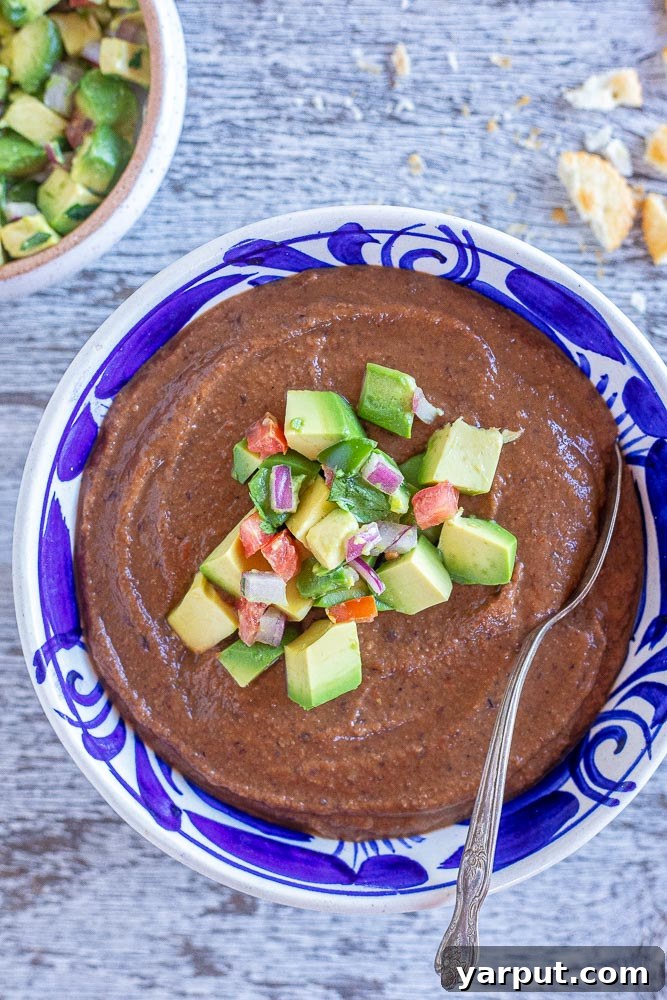 67 Beginner-Friendly Vegan Recipes 51 A hearty and flavorful vegan black bean soup, garnished with fresh cilantro and a dollop of vegan sour cream.