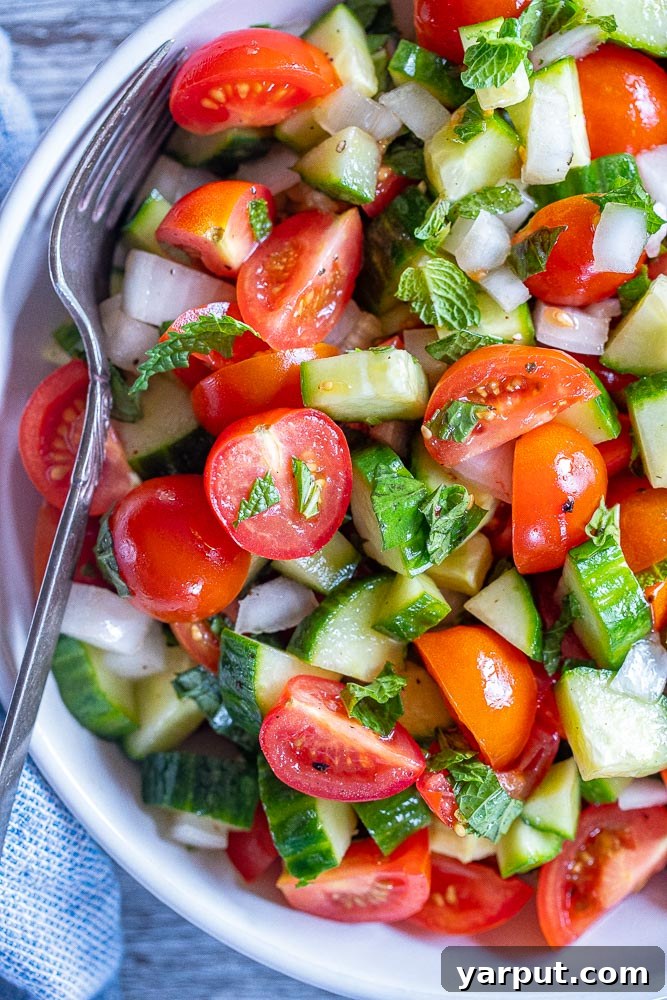 41 Vibrant Summer Salad Ideas 16 Simple Cucumber Tomato Salad, a refreshing summer staple.