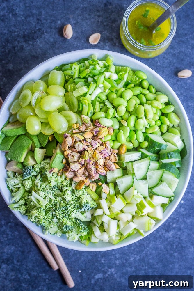 41 Vibrant Summer Salad Ideas 28 The Greenest Chopped Salad, packed with leafy goodness.