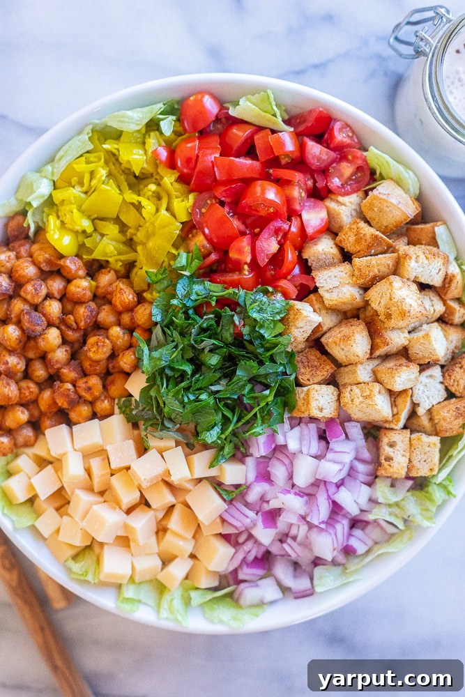 41 Vibrant Summer Salad Ideas 7 Vegetarian Grinder Salad, a hearty and flavorful option.