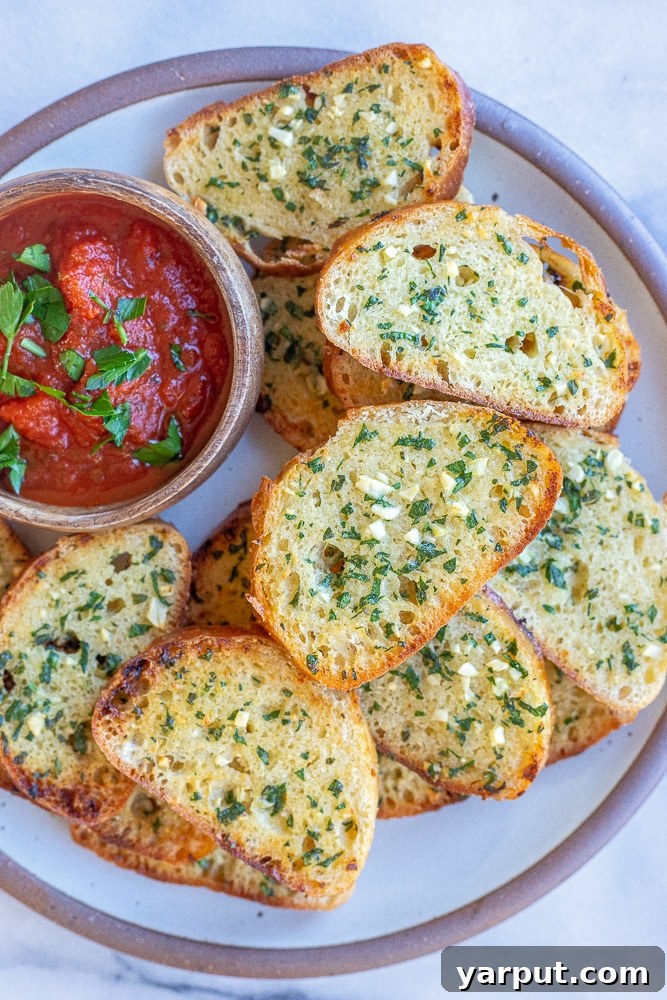 plate of miso butter garlic bread